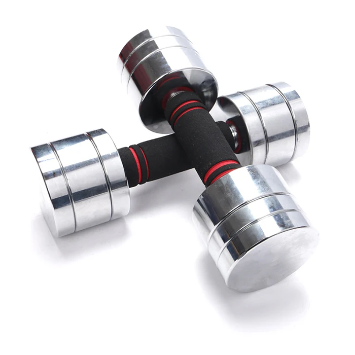 

gym dumbbells sets electroplated steel EVA anti-slip handle adjustable weight dumbbell