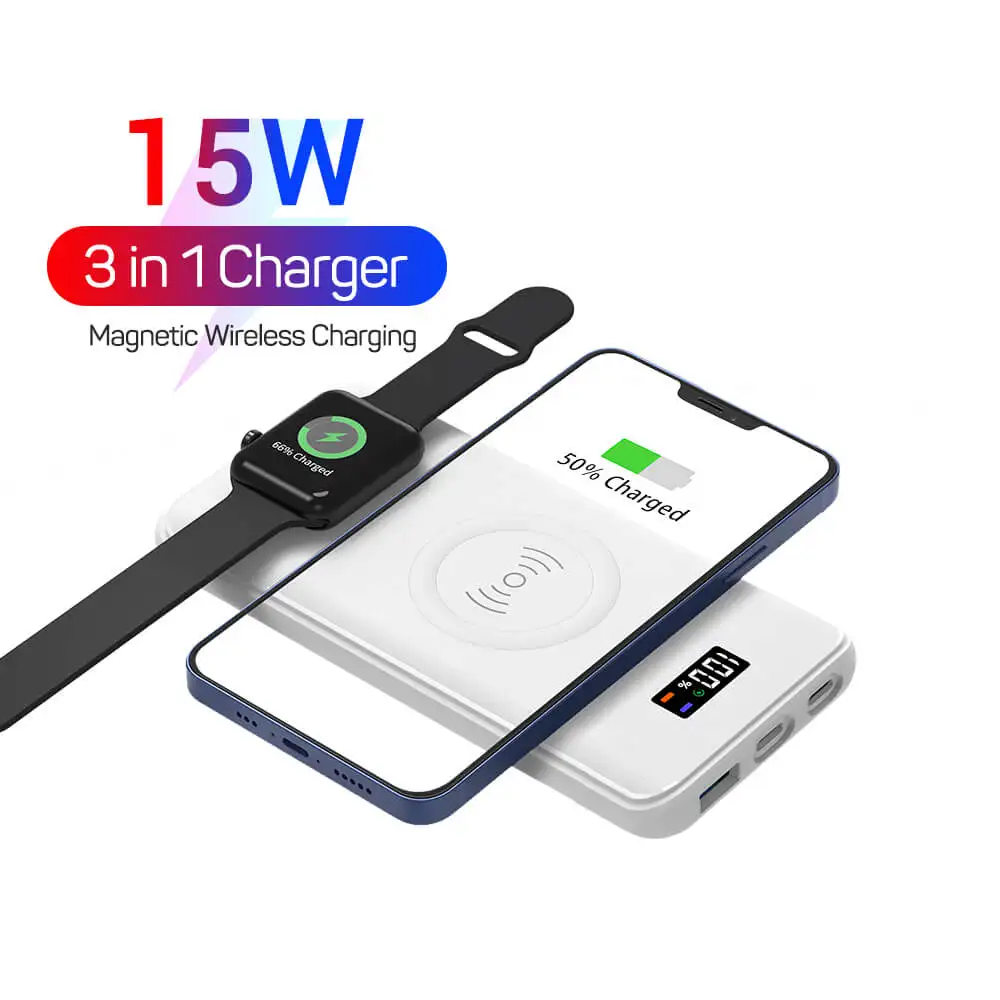 

Portable Wireless Charging Mobile Phone Powerbank Smart Charger Power Bank Watch Wireless Battery for Apple Watch 1 2 3 4 5 6 SE