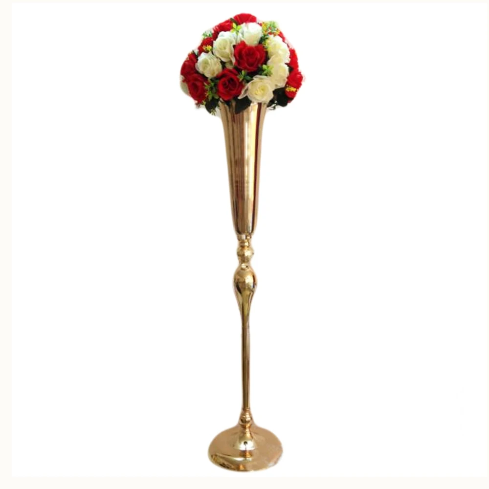 

Height 100 cm Gold Flower Vase Wedding Centerpieces Vase Decoration Event Party Road Lead