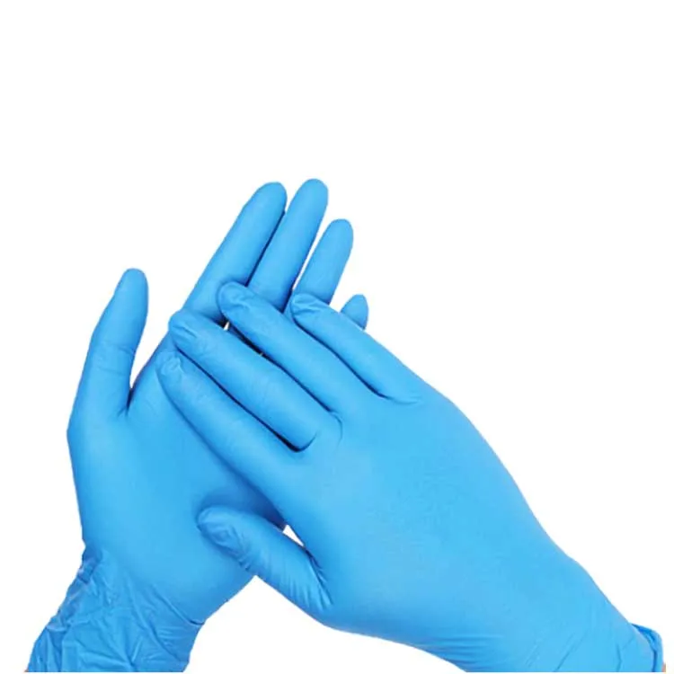 

guanti in nitrile monouso nitrile glave medical powder free guantes nitrilo sin polvo, Sky blue,dark blue