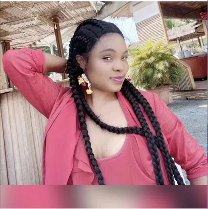 

hot sale long inch human hair blend wig synthetic lace wig 30" 4 braid wigs for women