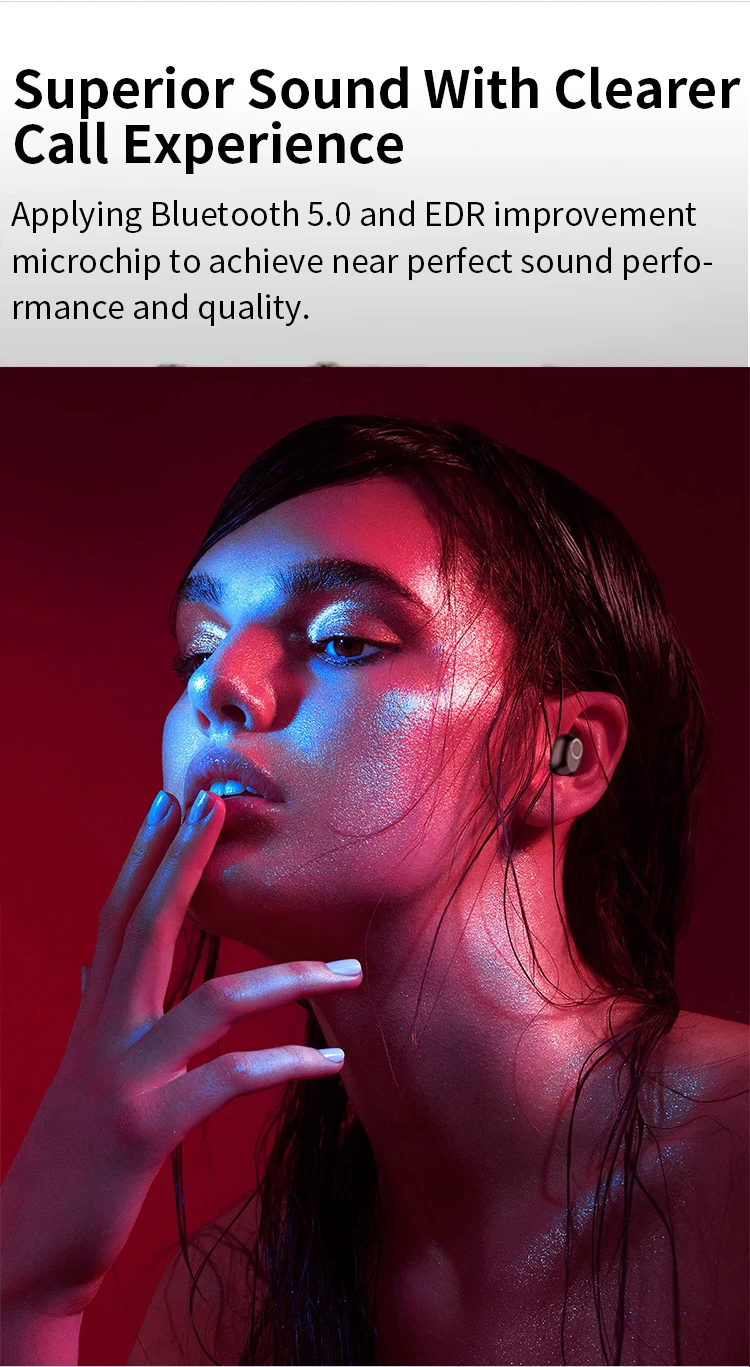 Product Trending True Bluetooths 5.0 TWS Earbuds Earphones D-001 With Charging Bank - ANKUX.COM