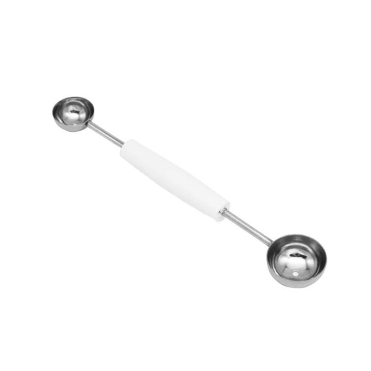 

Stainless steel two-headed fruit spoon digging scoop fruit ball digging Double Ended Headed Fruit Icecream Ball Melon Baller