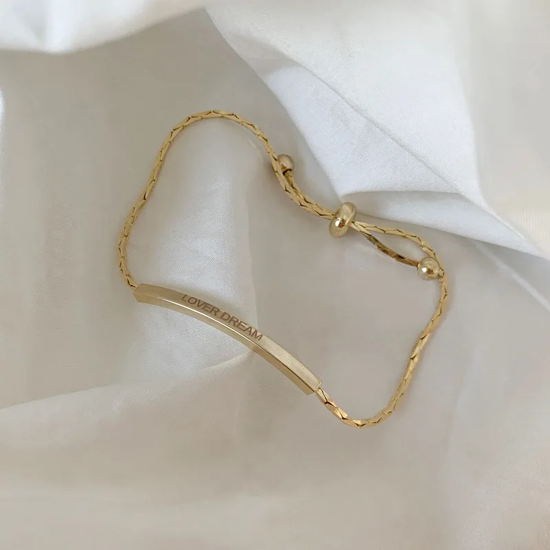 

fashion adjustable lover dream letter bracelet metal women