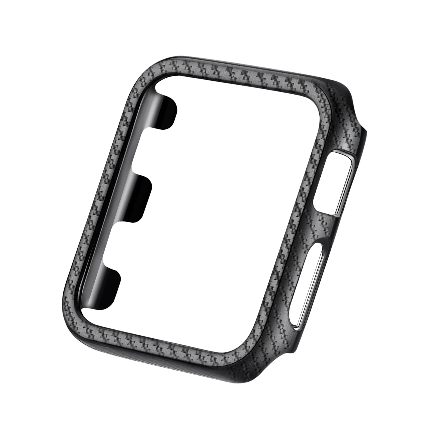 

For Apple Watch Luxury Dive Watch Case Back Cover General Purpose 38 / 42 Mm Black Lighter Pc Custom Carbon Fiber Watch Box