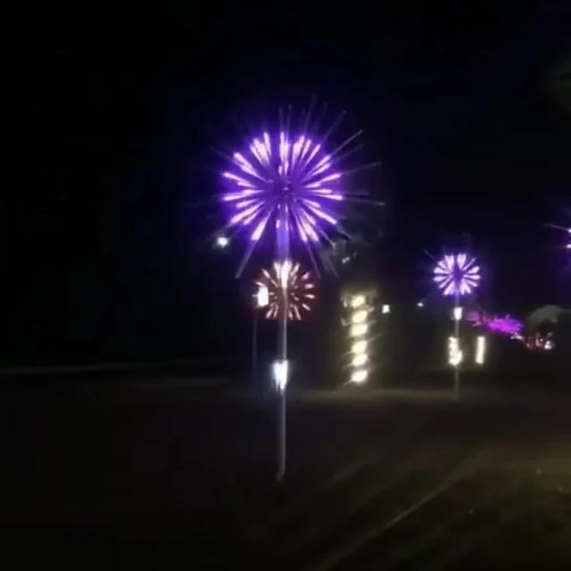
Outdoor wedding led firework lights for square event party Simulated fireworks tree lights for garden park decoration 