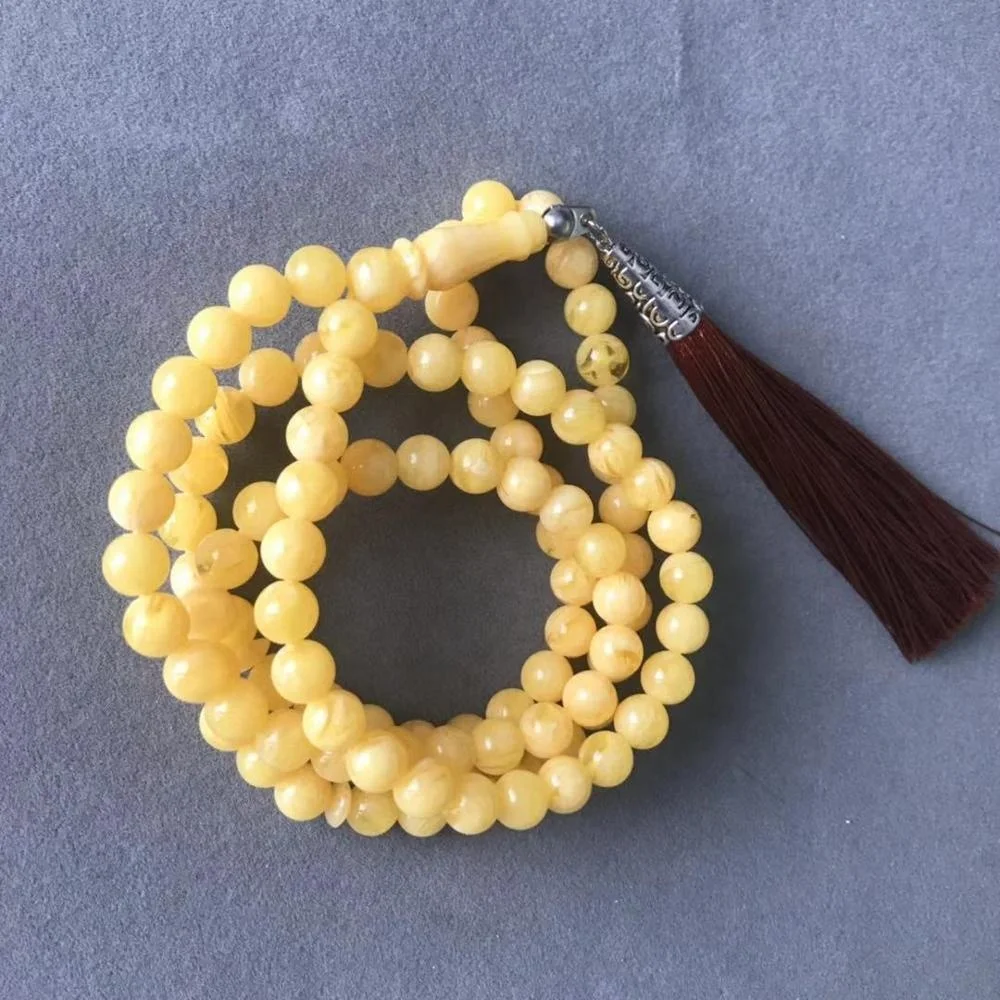 Custom made bracelet rosary beads, 99 amber beads for rosary