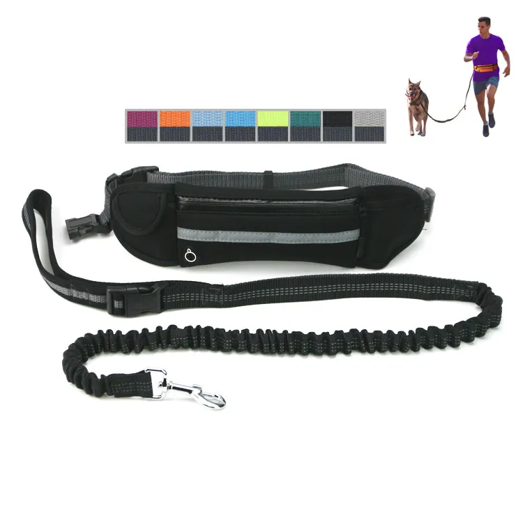 

Wholesale High Quality Reflective Outdoor Bungee Hands Free Pet Dog Jogging Leashes