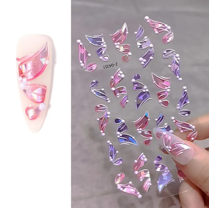 

5D Nail Sticker Relief Nail Sticker 5D Relief Three-dimensional Butterfly Nail Sticker