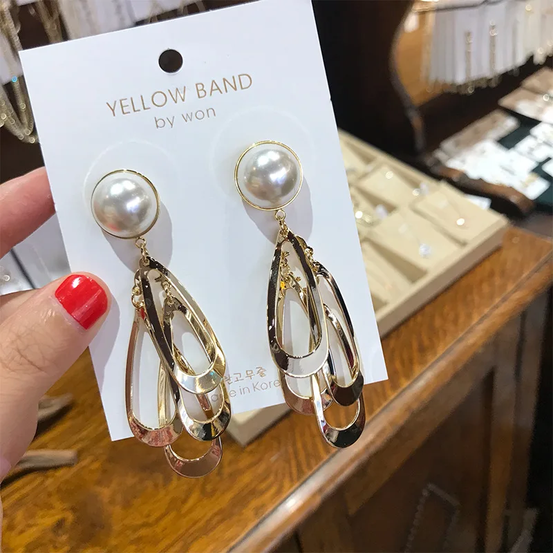 

fashion jewelry trendy metal womens drop earrings