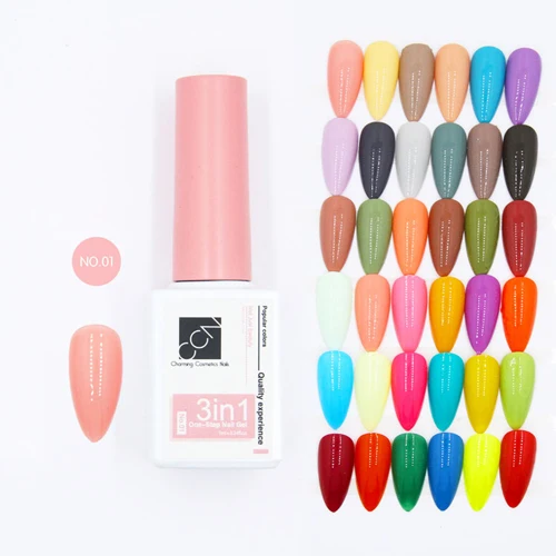 

Fast Dry One Step Gel Nail Polish UV LED Soak Off 7 ml 3 in 1 Gel Nail Polish Enamel Color, Customised