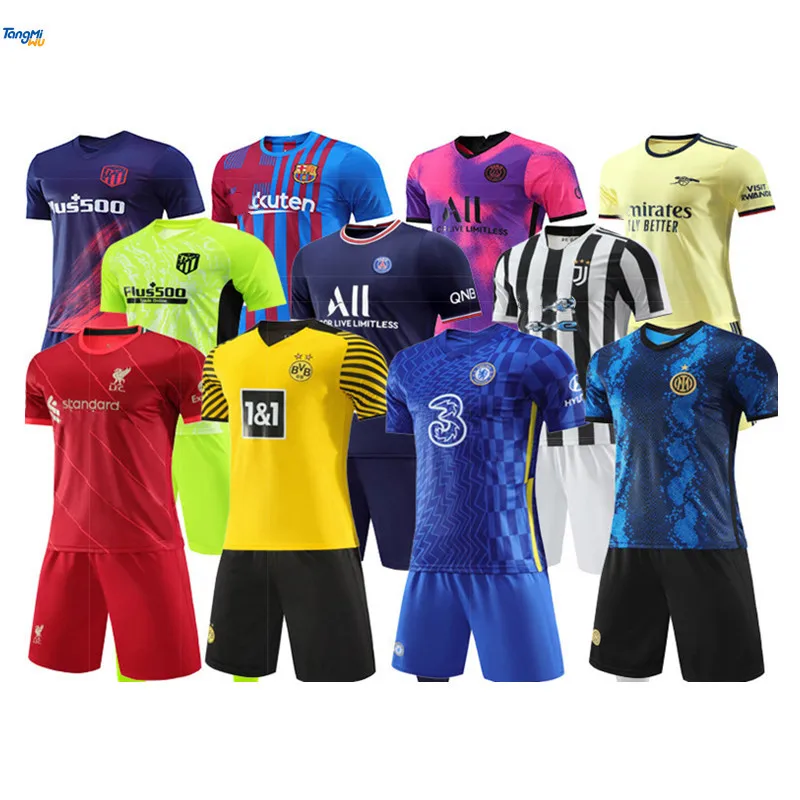 

2021 Best Grade Top Quality Cheap Football Shirt Uniform Soccer Jersey Wear 2021