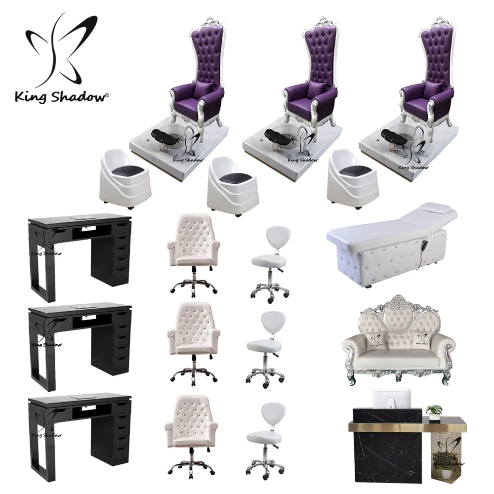 

Royal pedicure spa chair luxury pedicure chairs manicure table nail salon furniture set