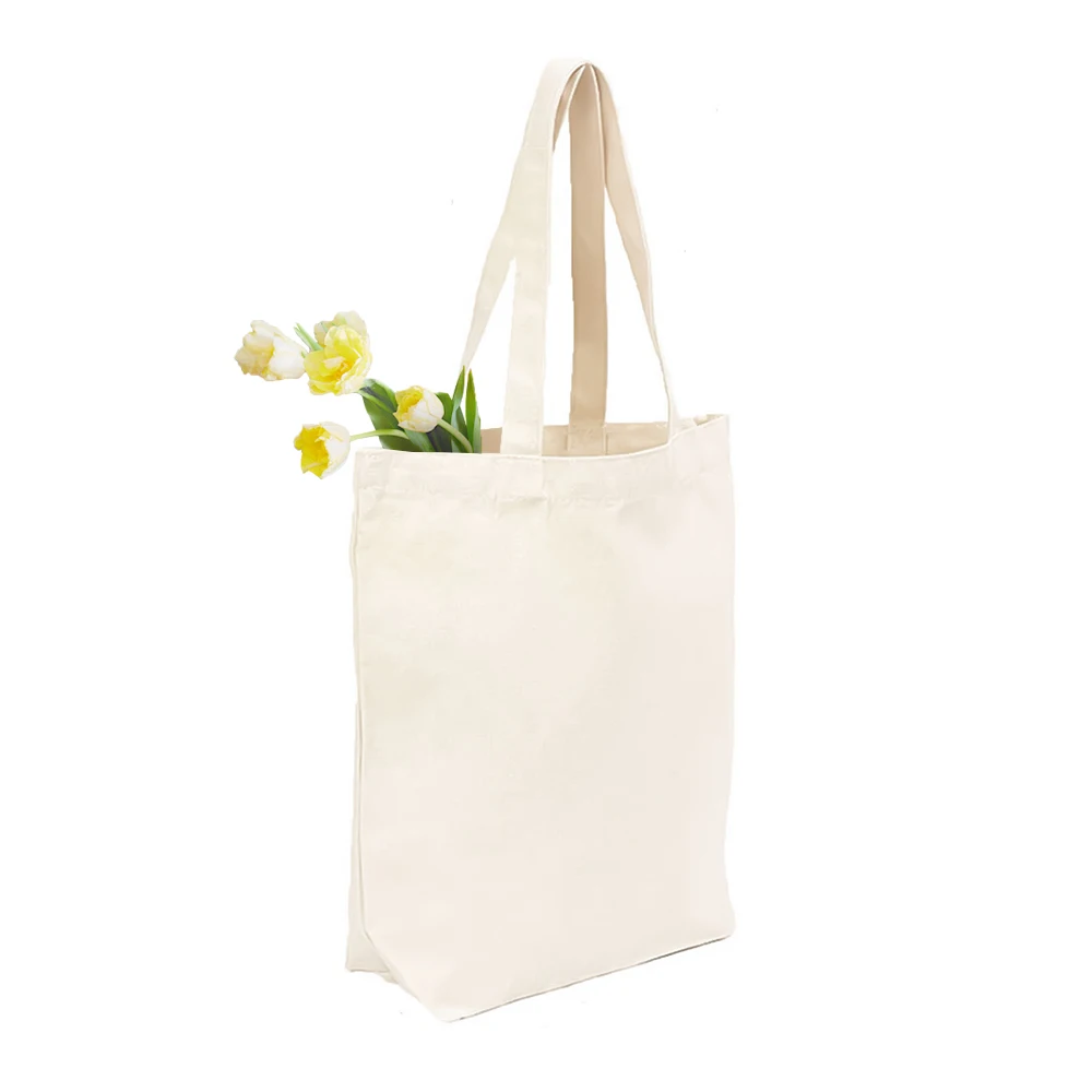 

Custom Logo Sublimation Print Eco Organic Natural Plain Canvas 100% Cotton Blank Tote Shopping Bag, Customized color