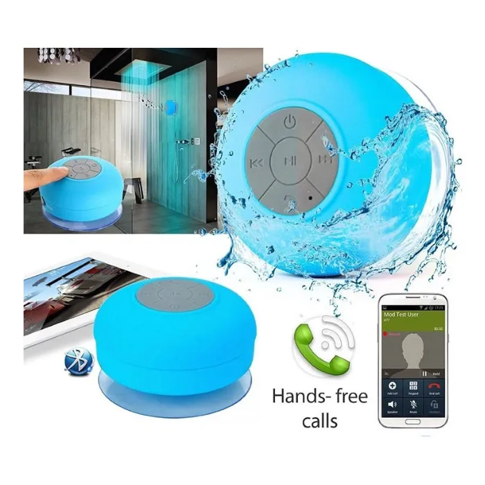 

LAIMODA Amazon Sucker Waterproof Blue tooth Sound Speakers Caixa de Som Portable Shower Mini Speaker Wireless Speaker, Black /white /blue/ red /green