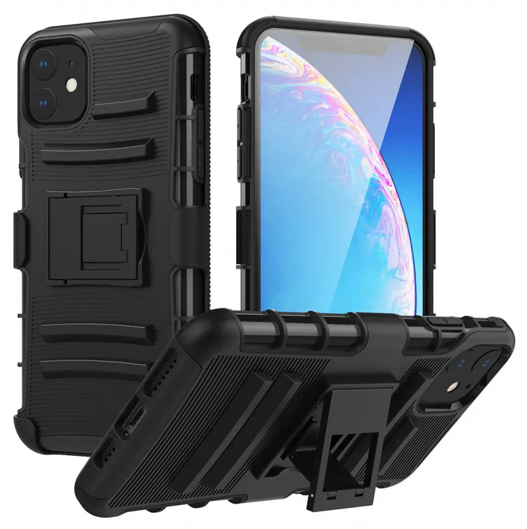 MoKo Wholesale belt clip PC hard protective cellphone case for iphone 11 6.1 inch 2019