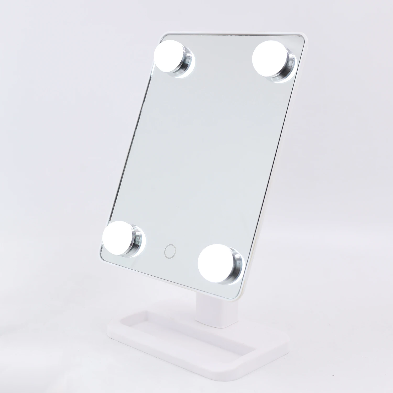 

Original rhinestone mini led storage mirror rose gold table light foldable desktop star hollywood makeup mirror