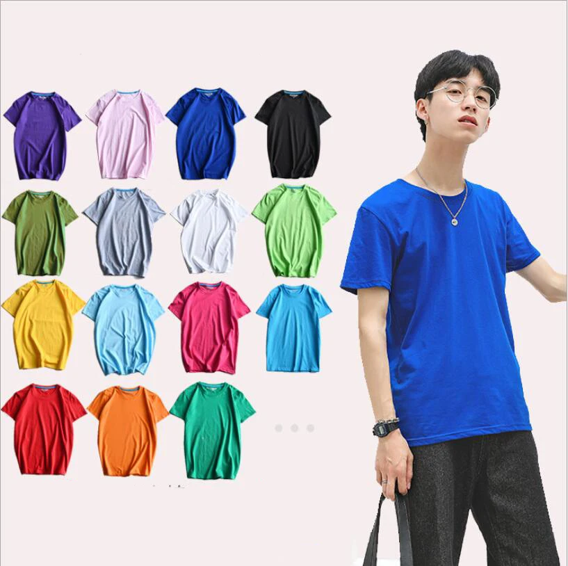 

pure Cotton White Custom Polo Printed T-Shirt Shirts For Men Mens Tshirts Blank Wholesale T Shirt Tshirt Printing Plain T-Shirts, Any colors