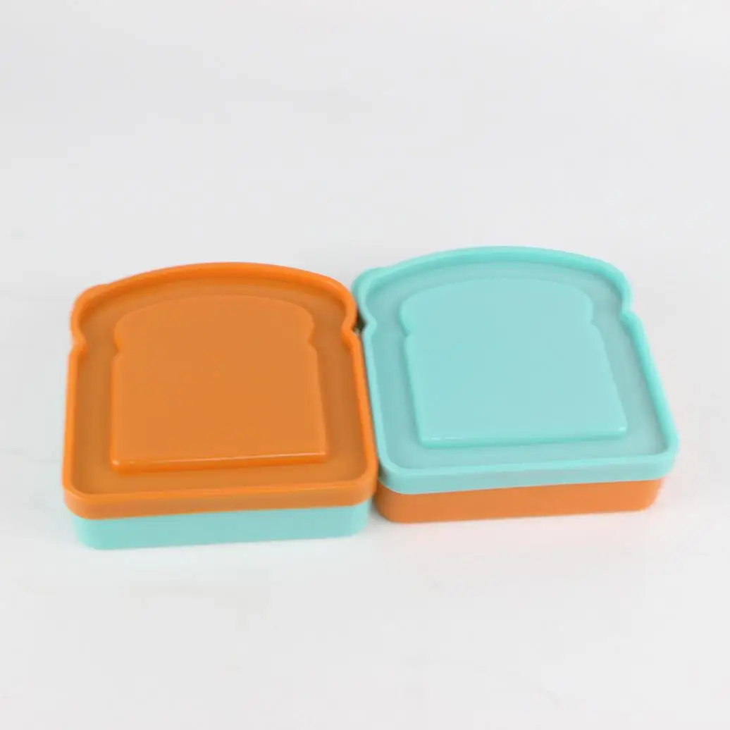 

Fun 3-D Dino Plastic Sandwich Bread Box Storage Keeper, Green, Any color