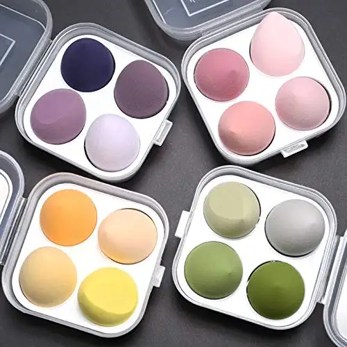 

Wholesale High Quality Latex Free beauty blenders Makeup Applicator Blender Egg Carton For Powder Concealer And Foundation, Yellow,green,red.etc
