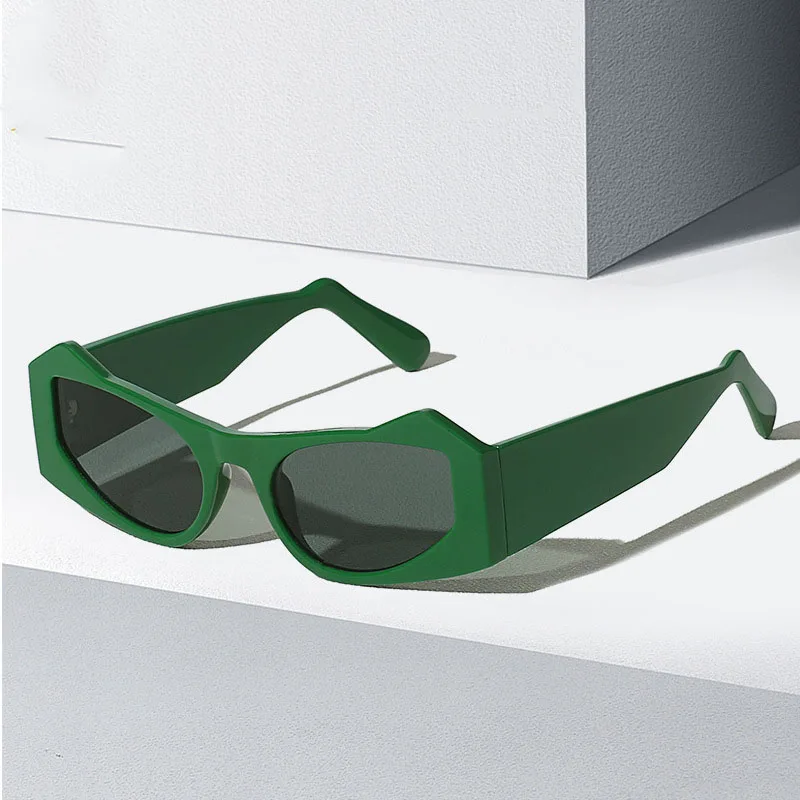 

Trendy cat eye shades sunglasses wide temple plastic uv400 sunglass women retro irregular designer sun glass gafas de sol