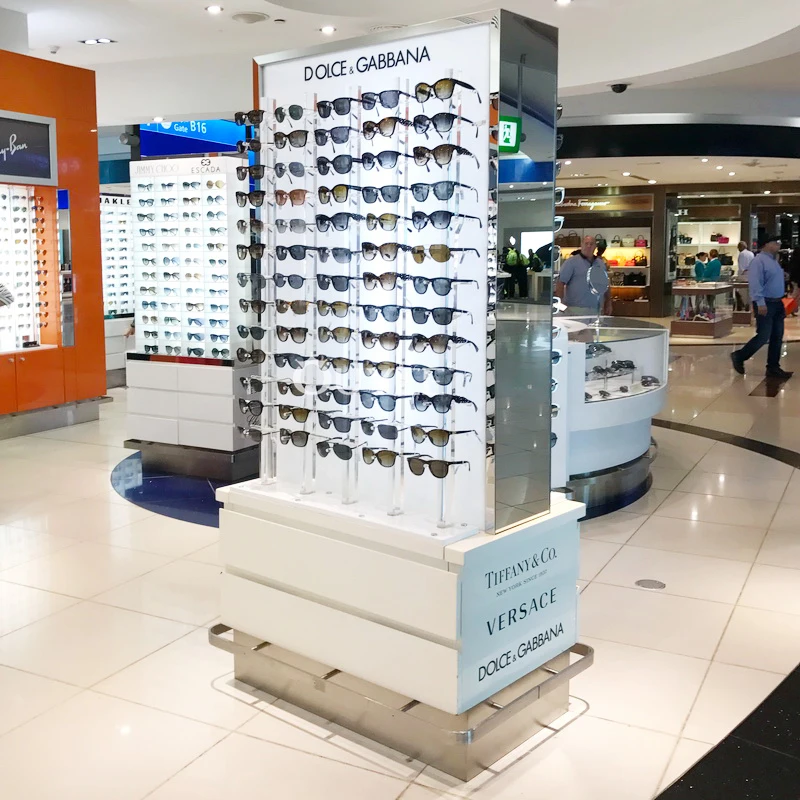 Modern Fashion Sunglasses Wall Mounted Eyewear Display Optical