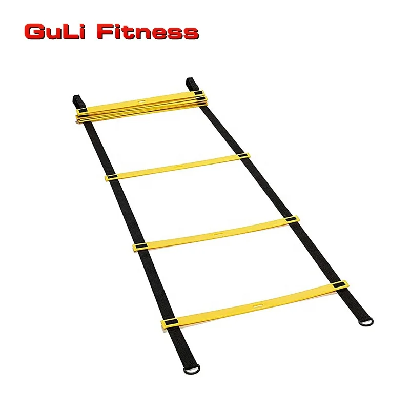 

Guli Fitness Speed Agility Ladder Set With Carry Bag OEM/ODM 12/16/20 Rungs Speed Training Exercise Ladder With Carry Bag, Yellow/green/red or customized