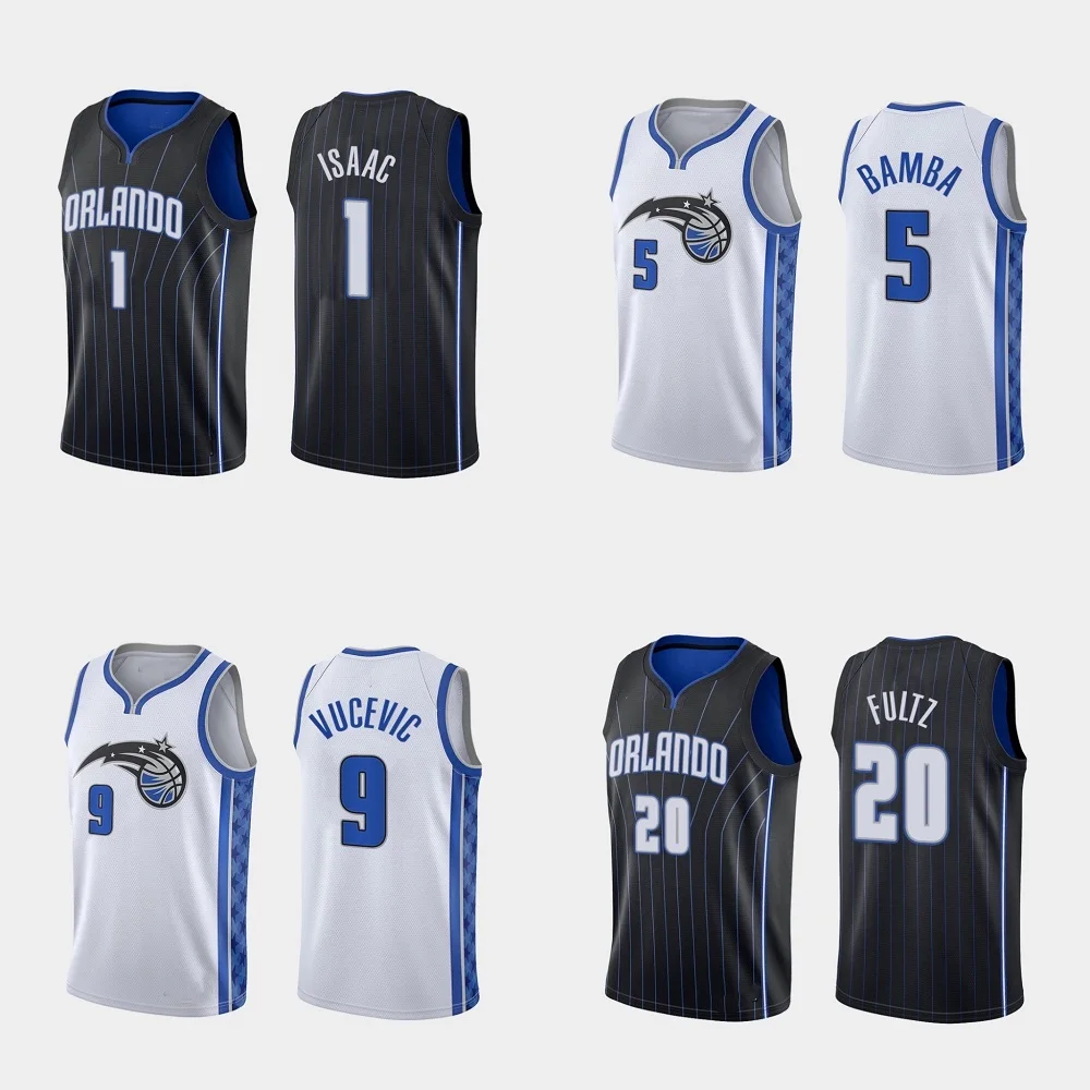 

Wholesale Men's Orlando City Magic Custom Logo Basketball Uniforms Retro Jersey Wear Shirt 1 McGrady 5 Bamba 20 Fultz