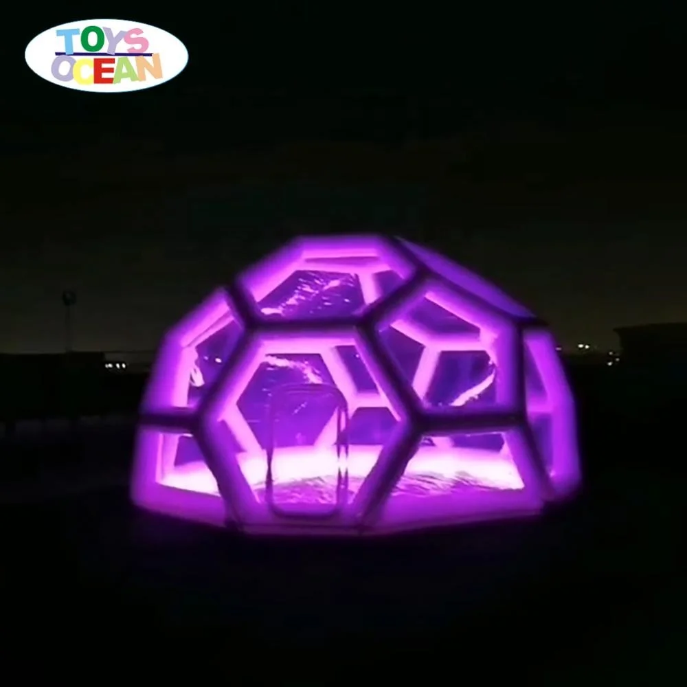 

2021 NEW design inflatable led clear tent outdoor camping dome tent