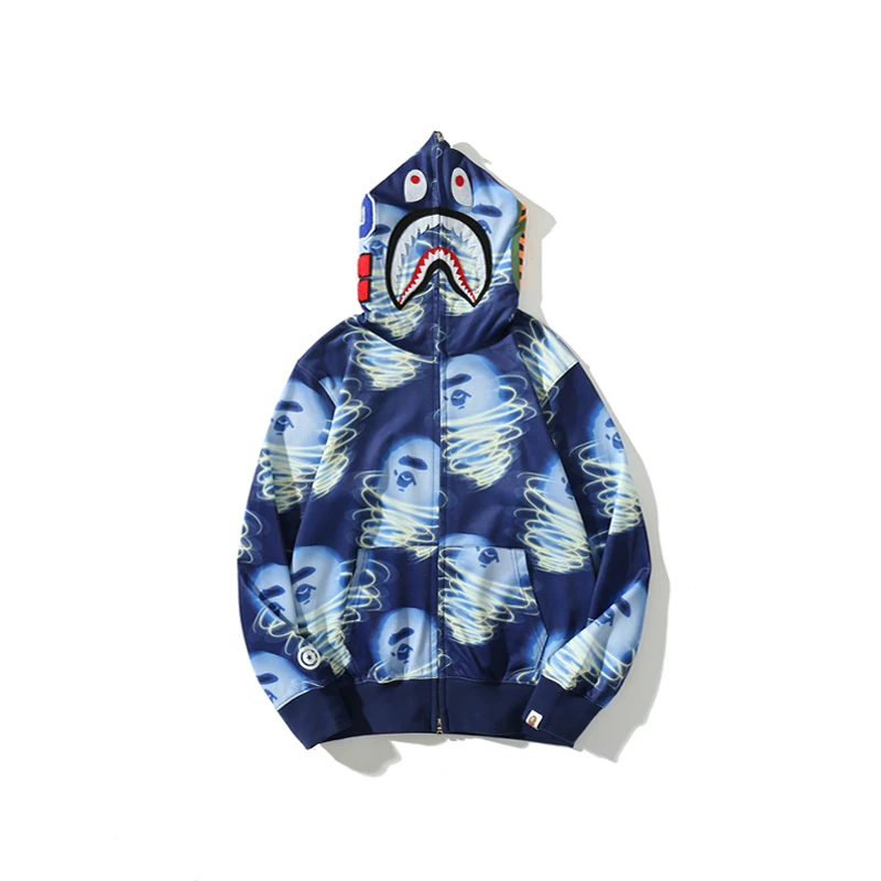 

HD6771 Good quality Men's Sweatshirts Full Zip Hoodie Bape Ape Head Storm Vest Hoodies Unisex