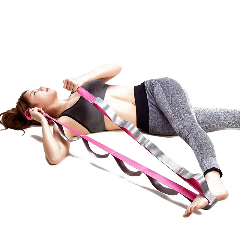 

Yoga Strap Stretch Band For Stretching and Rehabilitation Rehab Stretch Band, Bluck,pink,red