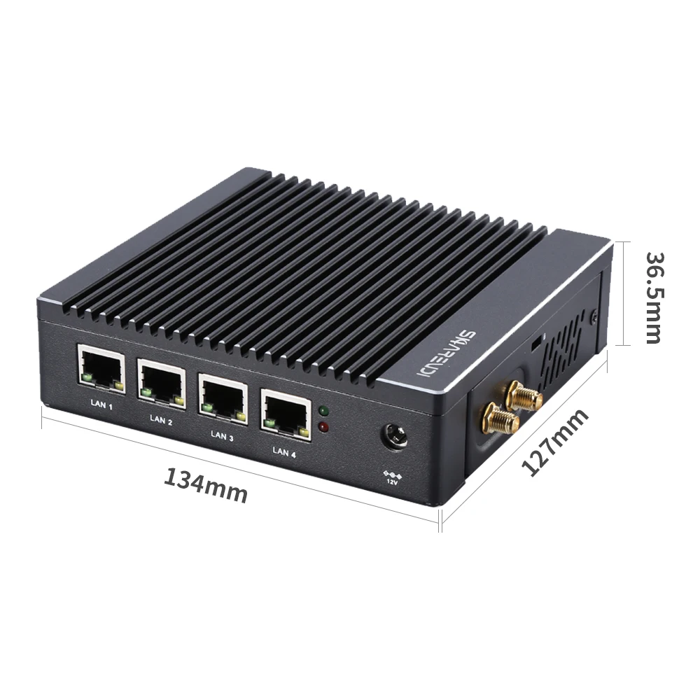 

Small size Fanless 3G 4G lte N2940 J3160 aes-ni pfsense version 2.5 4LAN compact Firewall mini pc computer