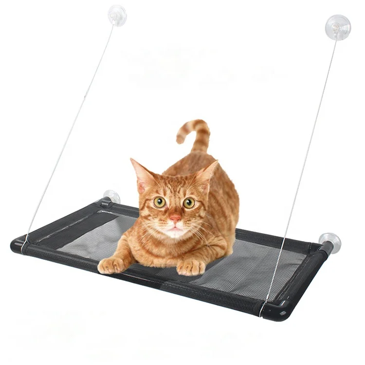 

Secure durable mesh breathable sucker hanging pet interactive board safe eco friendly cat window hammock bed wall mounted