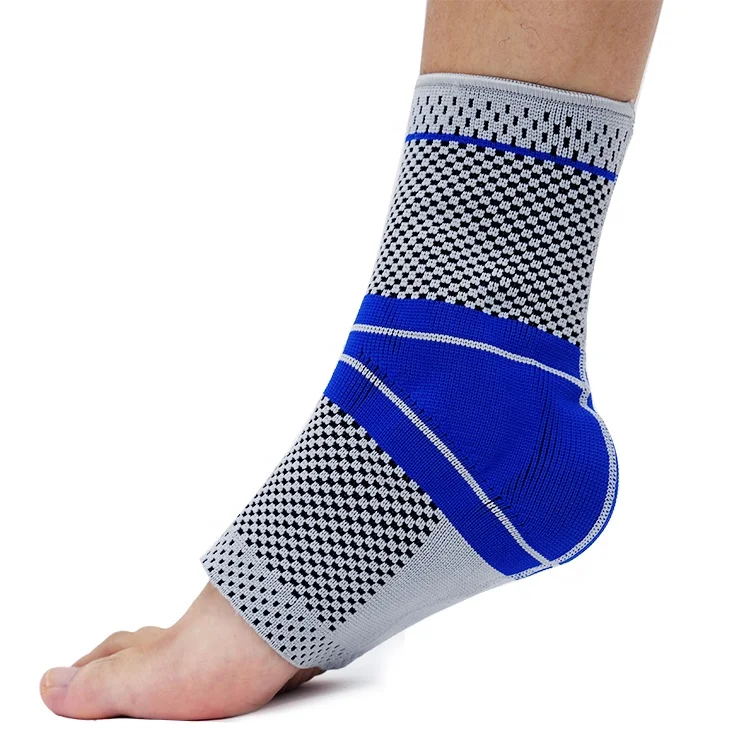 

Knitting Silicone compression Ankle sleeve Support, Blue