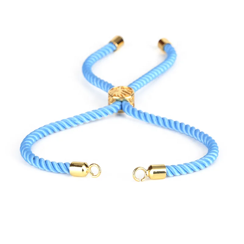 

Hot sell Double Rope nylon Multi Colors Cotton braided rope Twist Thread Flexible adjustable Clasp Charm Cord For Bracelet