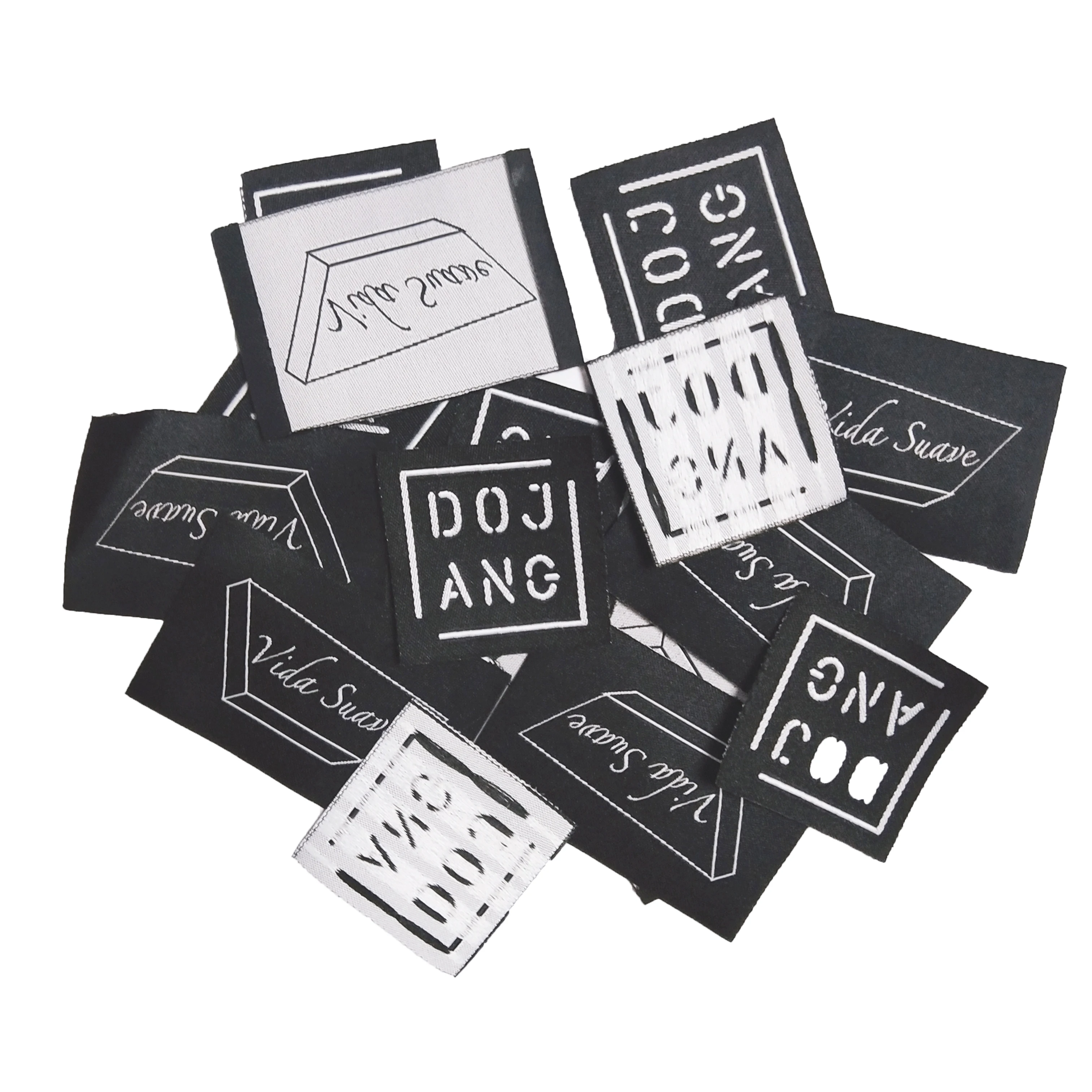 

Low minimum brand logo custom woven labels for clothing