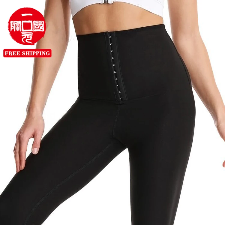 

Nine points sweat pants sweat suit three-breasted yoga pants high waist shaping yoga suit sweat suit