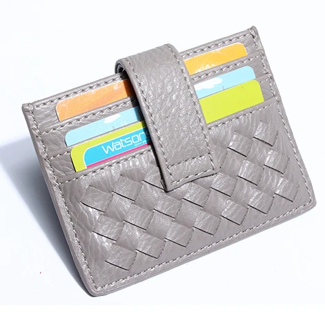 

New woven card case fashion card holder wallet