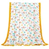 4 Layer Popular 70% Bamboo + 30% Cotton Rainbow Design Baby Muslin Blanket