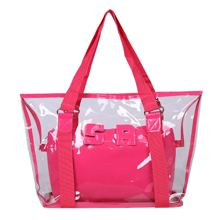 

Best Selling lady clear pvc Beach Bag, Leopard