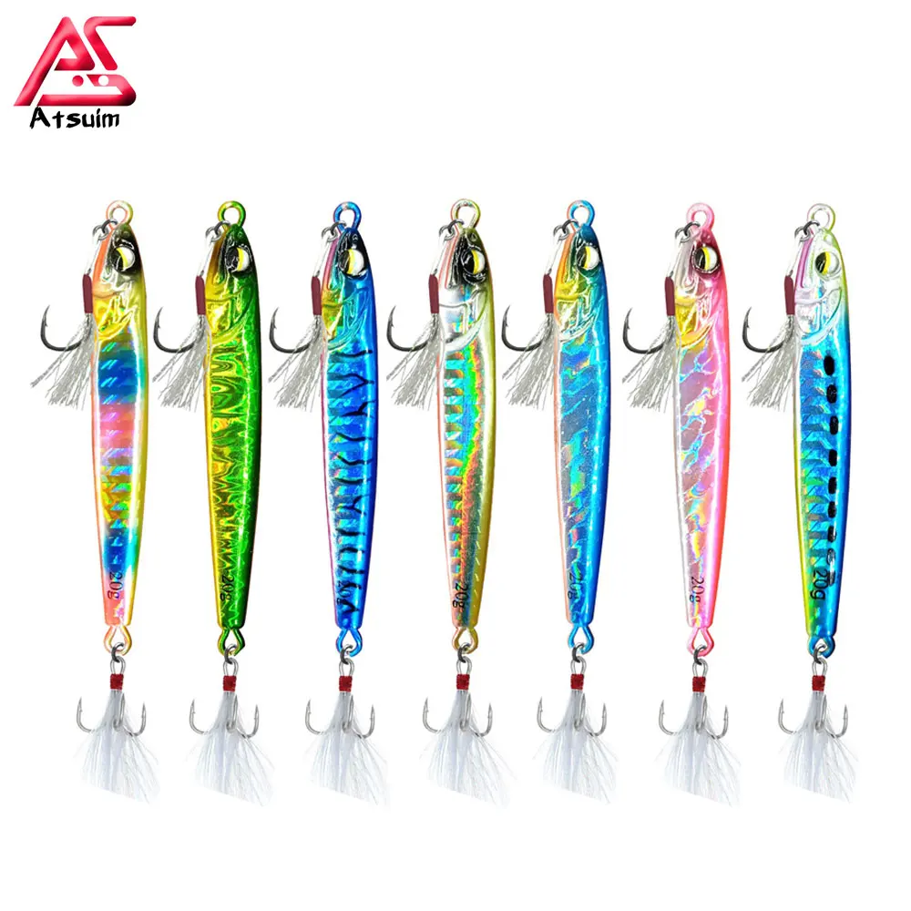 

AS Pesca Shore Cast Jig 20g30g40g Metal Lead Spoon Artificial Bait Lure Fishing Angler Fast Jigging Swimbait Tackle Leurre