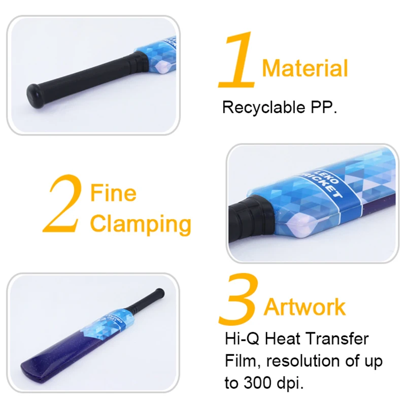 Wholesale kids 360 printing custom PU plastic bat cricket with ball