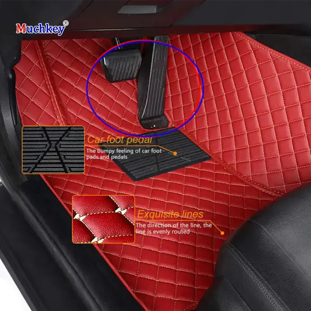 

Muchkey Luxury Leather Eco Friendly for Jeep Grand Cherokee 2011-2018 Interior Accessories Car Floor Mats