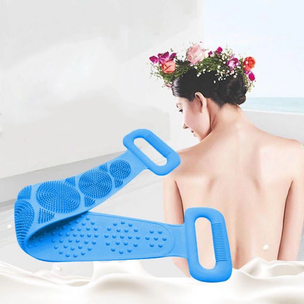 

Bathing Shower Back Skin Cleaning Massage Foaming Exfoliating Silicone Bath Brushes Sponges Back Scrubbers