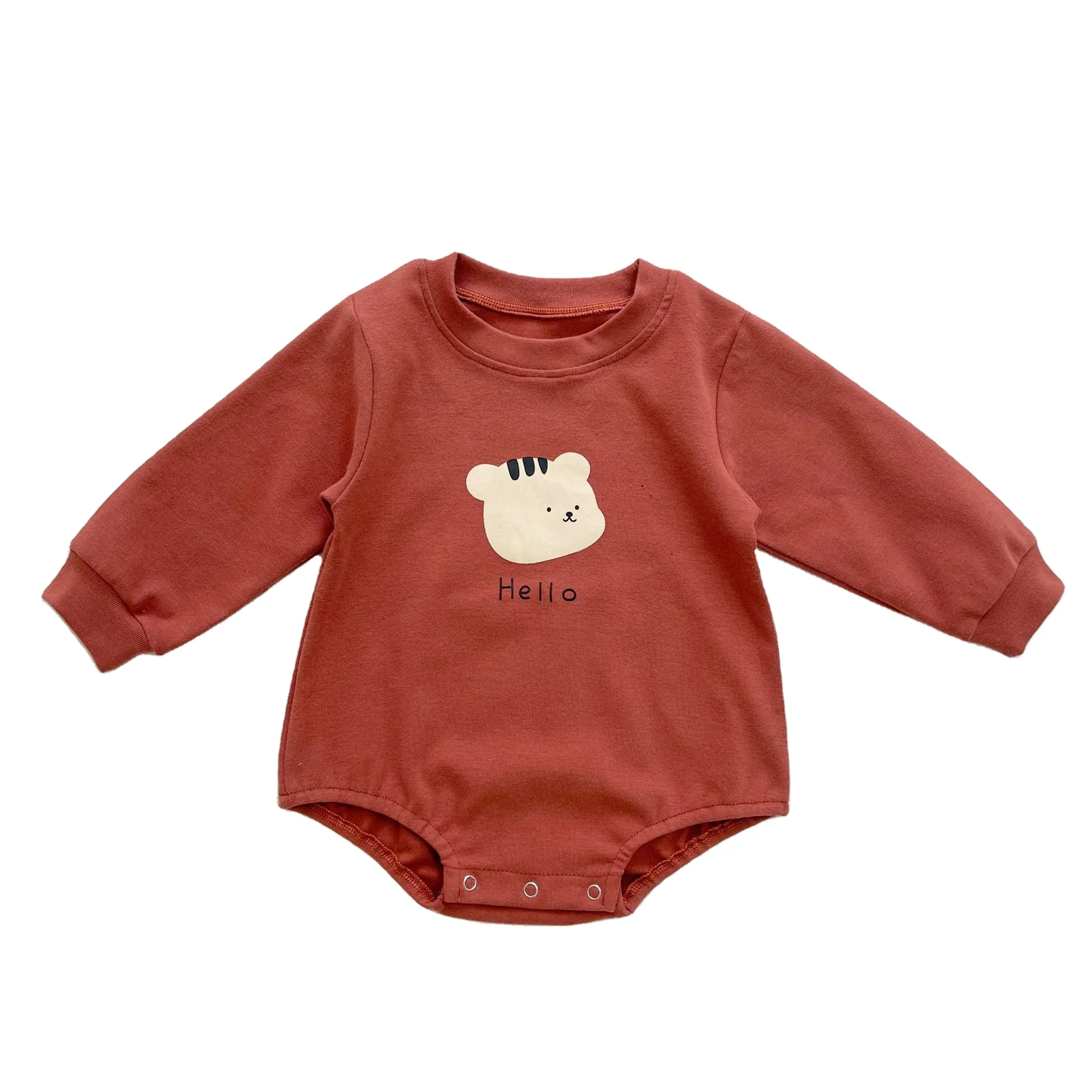 

Autumn Boy and Girl Clothing Set Fall Clothes Set 2 pieces sublimation bear print toddler sweater romper