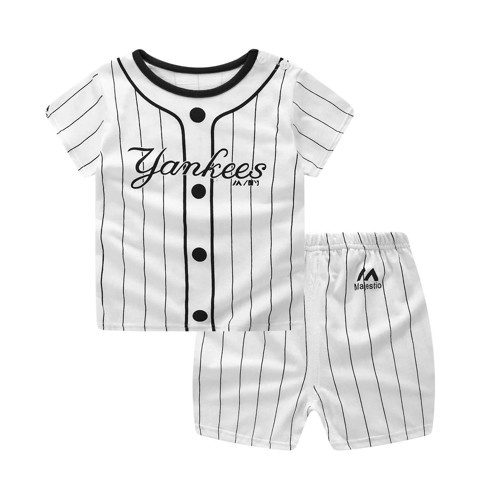 

Stock Baby Boys Clothes Set Children Clothing Summer Short Sleeve Tracksuit for Boys Sport Suits Animal Costume for Kids Clothes, Picture shows