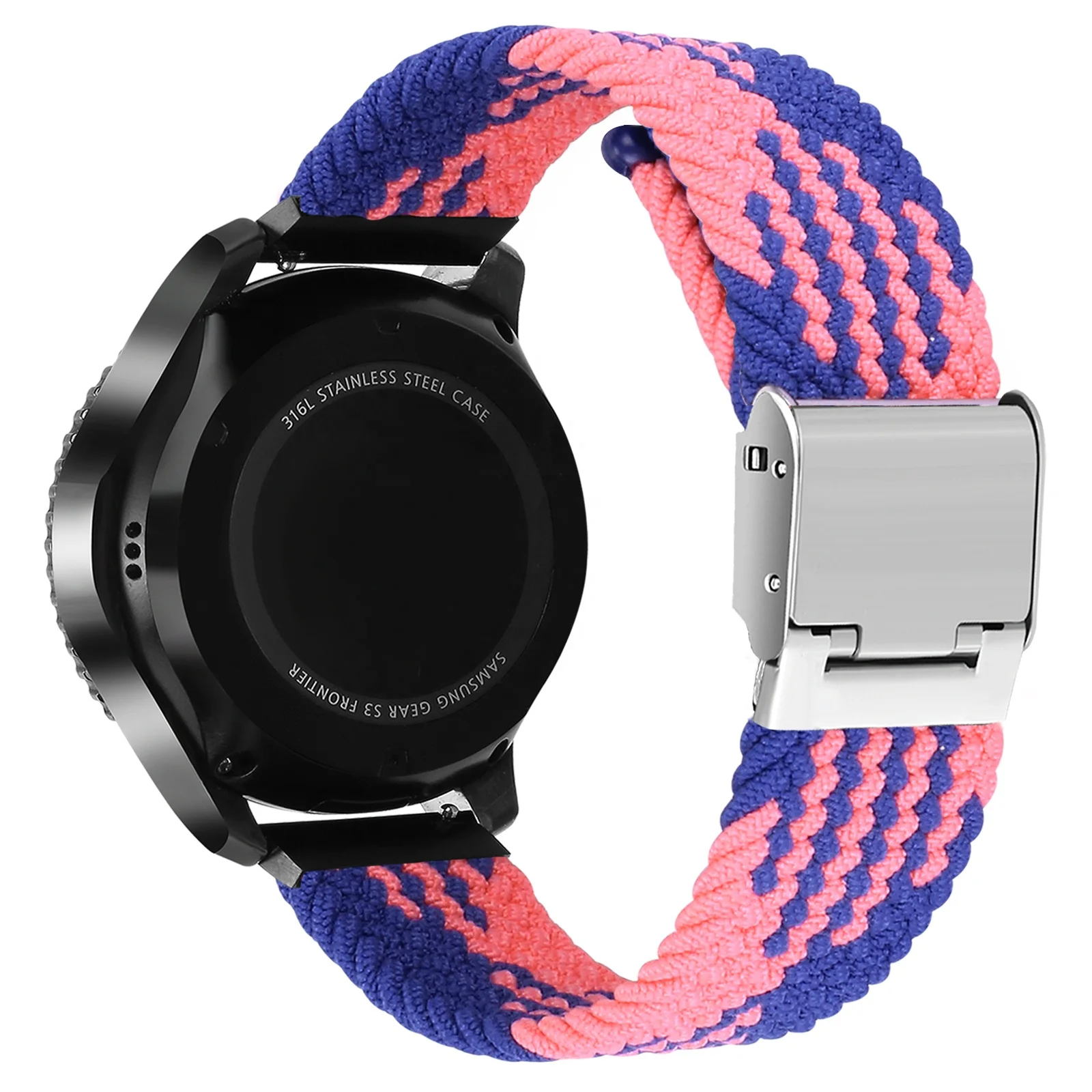 

Dropshipping Watchband Braided Solo Loop Band For Samsung Galaxy Active 2 20mm 22mm Nylon Watch Strap