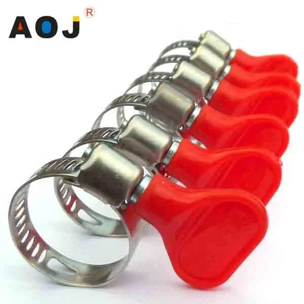 
Color plastic butterfly handle hose clamp 