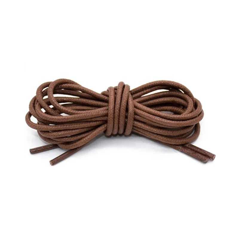 

Amazon High Quality 2.5mm Thick 39" 47" 55" 63" 72" Legnth Waxed Round Shoelaces for Oxford Dress Shoes Boots Leather Shoe Laces, 11 colors available in stock