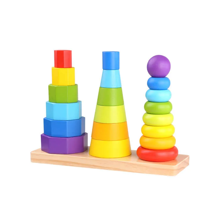 

Cute Wooden Stacker Toy Shape Tower for Kids Other Educational Toys TOOKY Toy 15.6/15KGS TKF008A 12sets 18m+